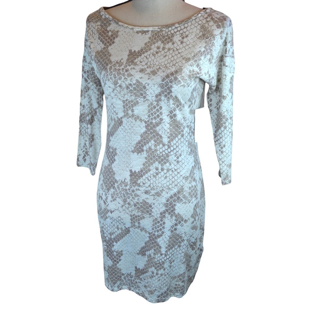 NWT Express Snake Print Casual Cotton/Modal Dress - Size‎ XS